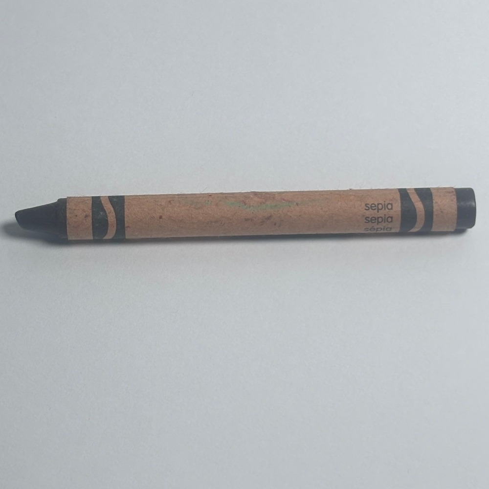 Crayola Sepia Crayon Earth Tone Brown Wax Drawing Art Supply Single Replacement